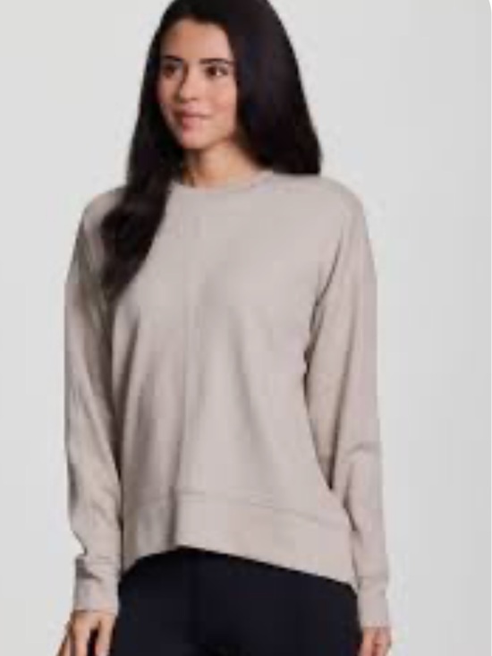 Sweaters - Long Sleeve Crewneck Shirt - Neutral Beige